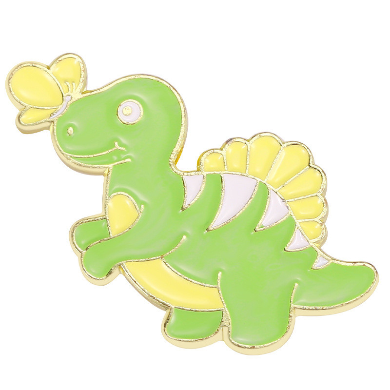 Cartoon Style Dinosaur Alloy Stoving Varnish Unisex Brooches display picture 37