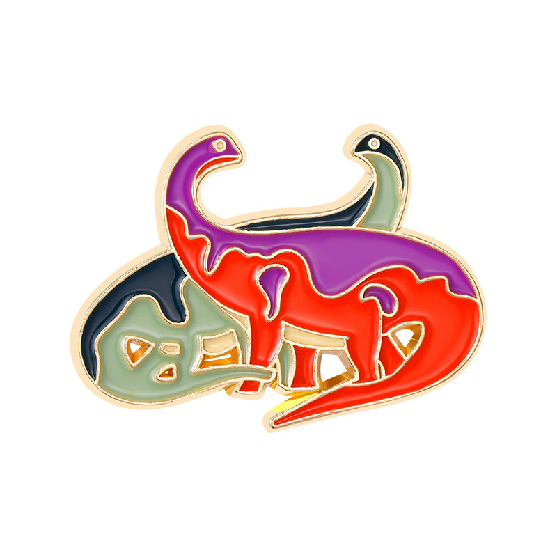 Cartoon Style Dinosaur Alloy Stoving Varnish Unisex Brooches display picture 42