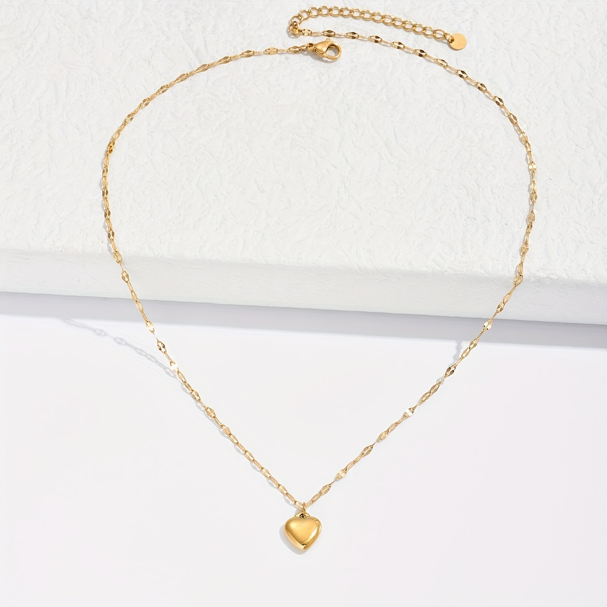 Acier Inoxydable 304 Plaqué Or 14K Style Simple Placage Forme De Cœur Collier display picture 2