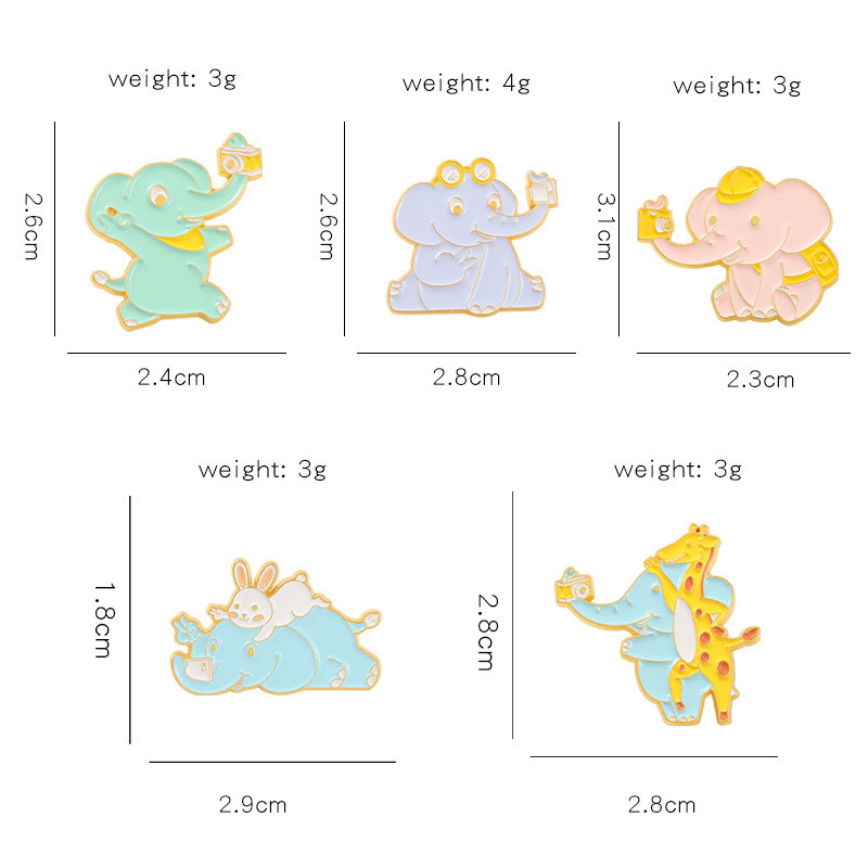 Cute Animal Alloy Stoving Varnish Unisex Brooches display picture 7