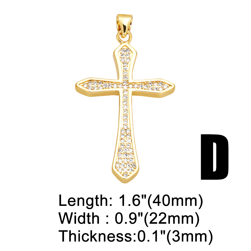 1 Piece Copper Zircon Cross INS Style display picture 6