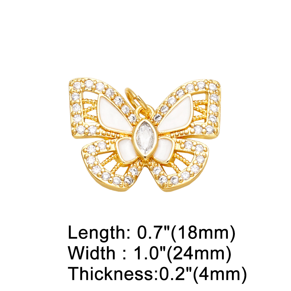 1 Piece Copper Zircon Butterfly Korean Style display picture 4