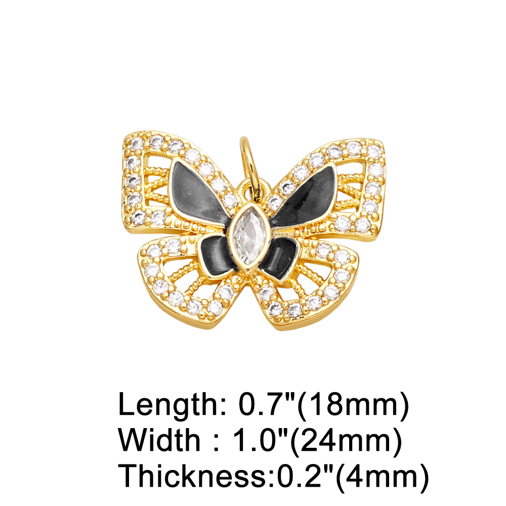 1 Piece Copper Zircon Butterfly Korean Style display picture 7