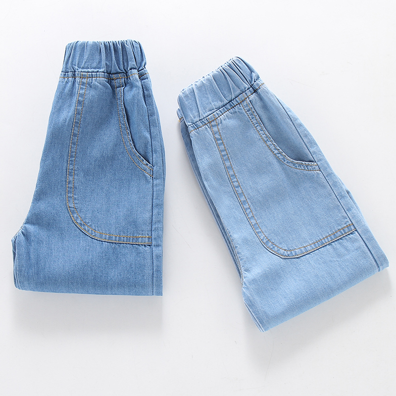 Casual Solid Color Elastic Waist Cotton Blend Boys Pants display picture 3