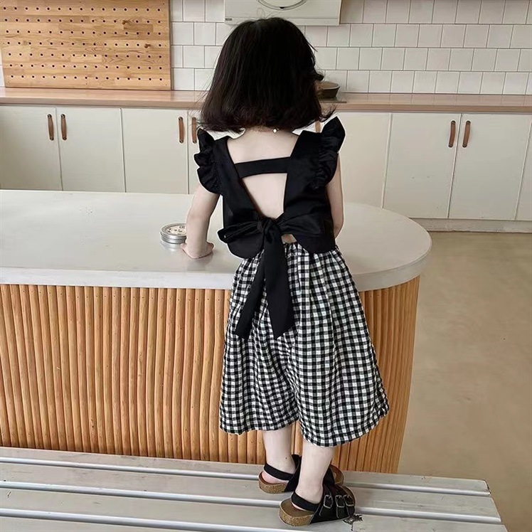 Streetwear Solid Color Cotton Spandex Polyester Girls Clothing Sets display picture 8