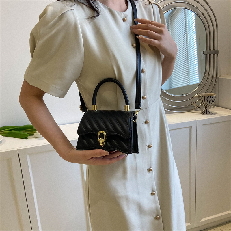 Women's Pu Leather Solid Color Elegant Square Flip Cover Shoulder Bag Handbag Crossbody Bag display picture 12