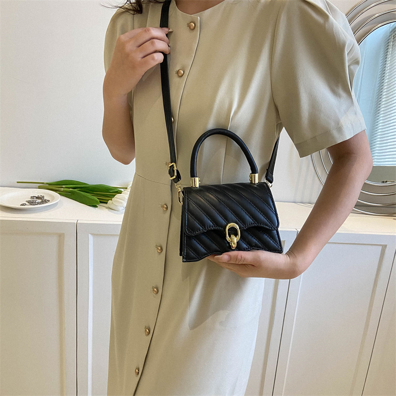 Women's Pu Leather Solid Color Elegant Square Flip Cover Shoulder Bag Handbag Crossbody Bag display picture 9