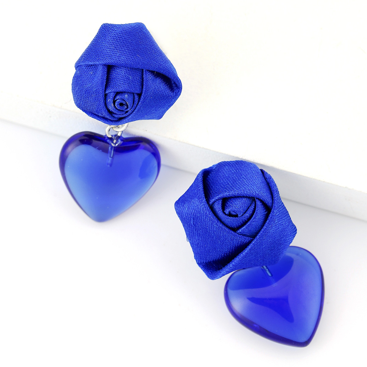 Wholesale Jewelry 1 Pair Vacation Heart Shape Flower Plastic Drop Earrings display picture 4