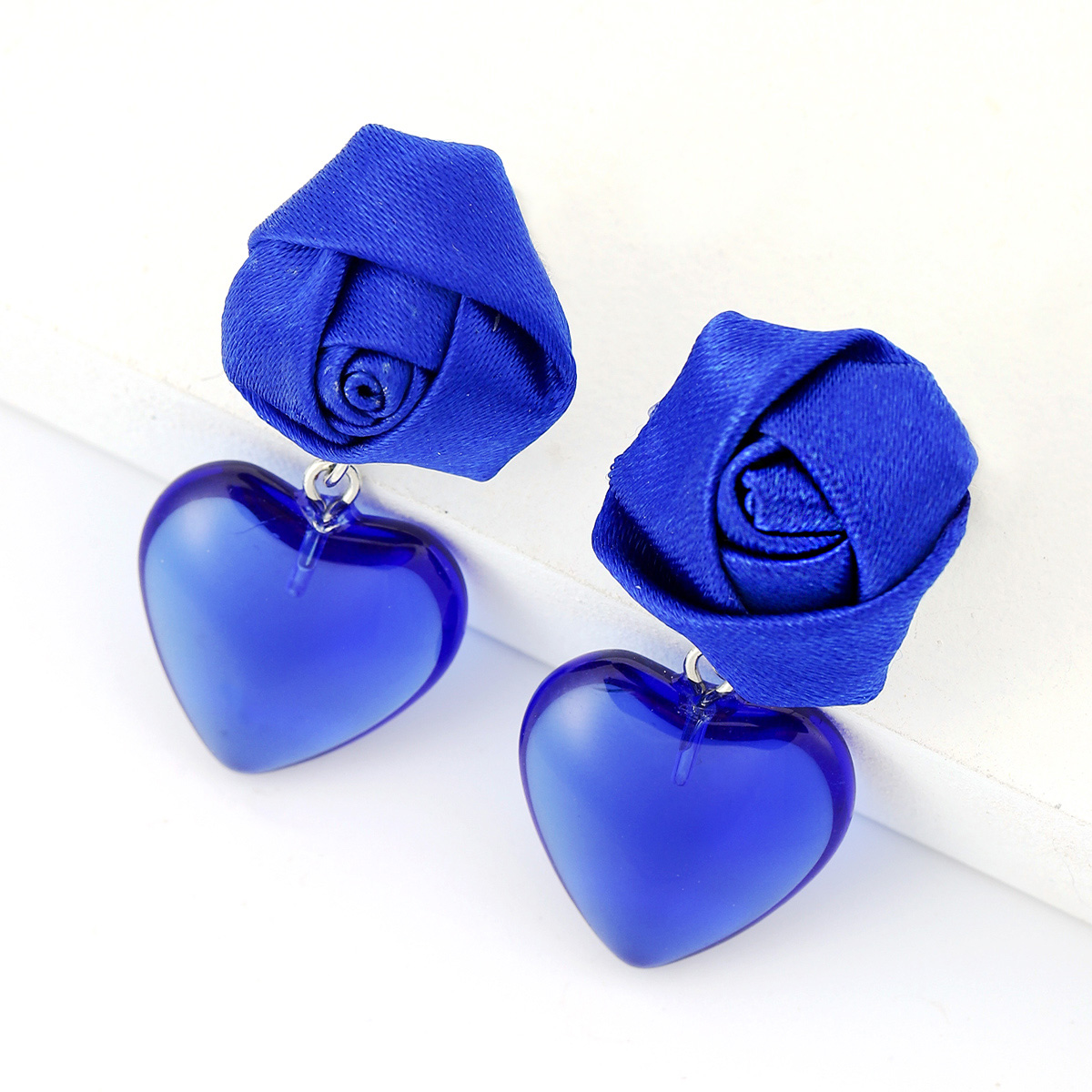 Wholesale Jewelry 1 Pair Vacation Heart Shape Flower Plastic Drop Earrings display picture 6