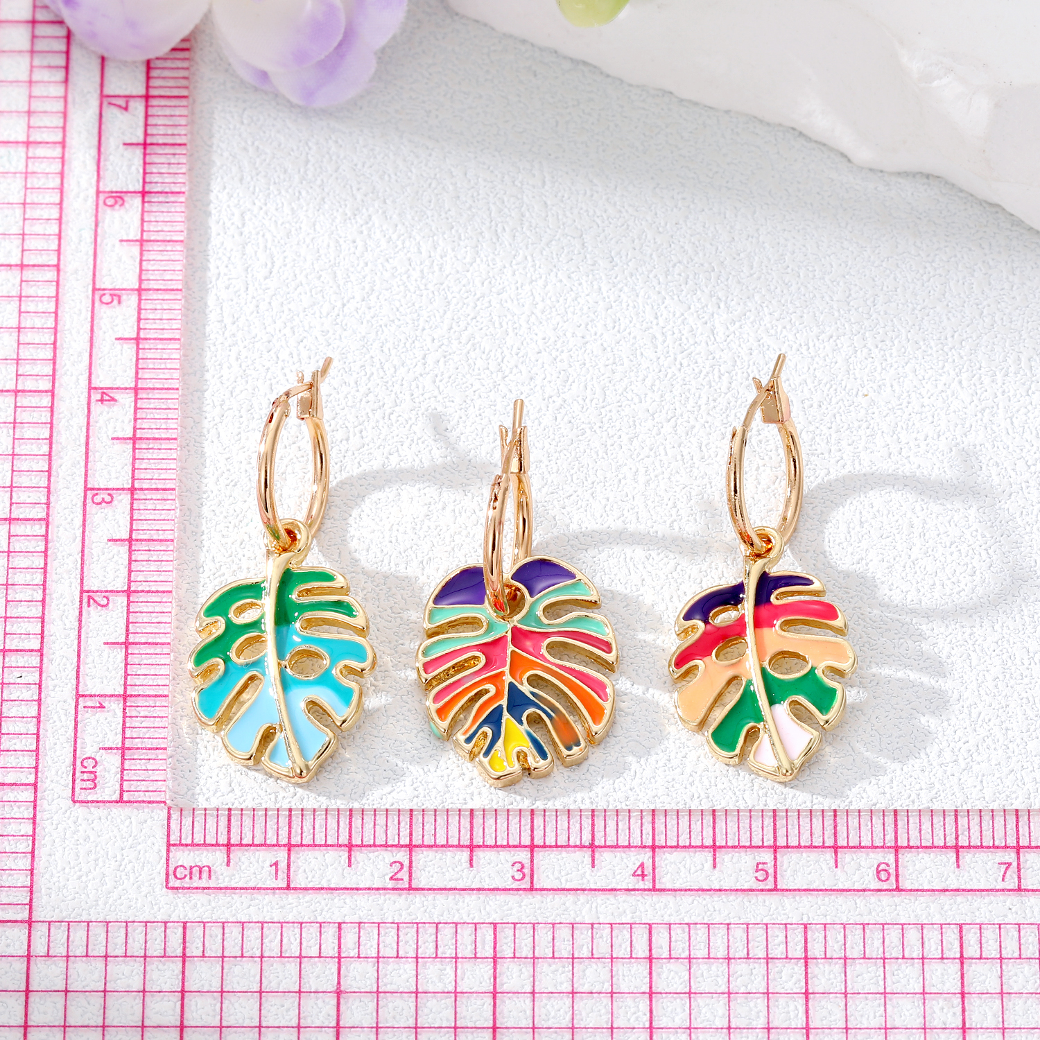 Wholesale Jewelry 1 Pair Casual Leaf Alloy Drop Earrings display picture 5