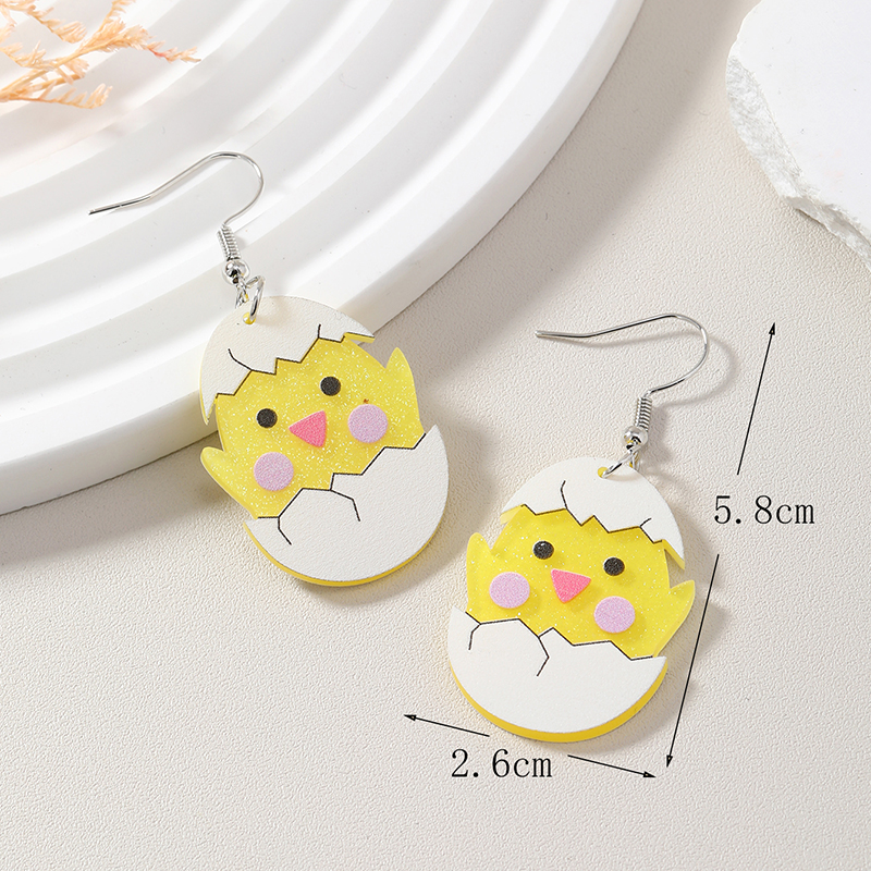 1 Pair Cute Cartoon Arylic Drop Earrings display picture 3