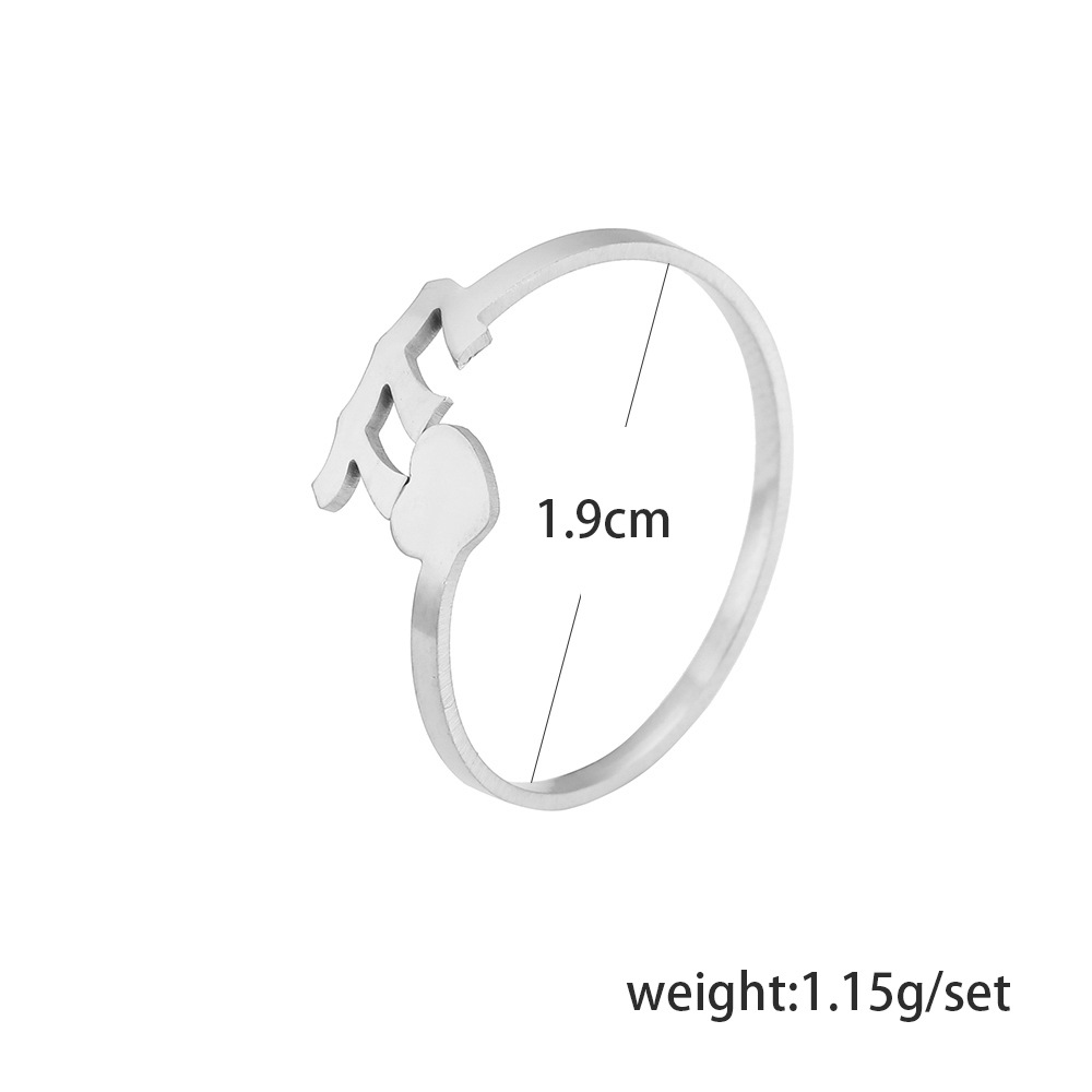 Simple Style Number Alloy Wholesale Open Ring display picture 7