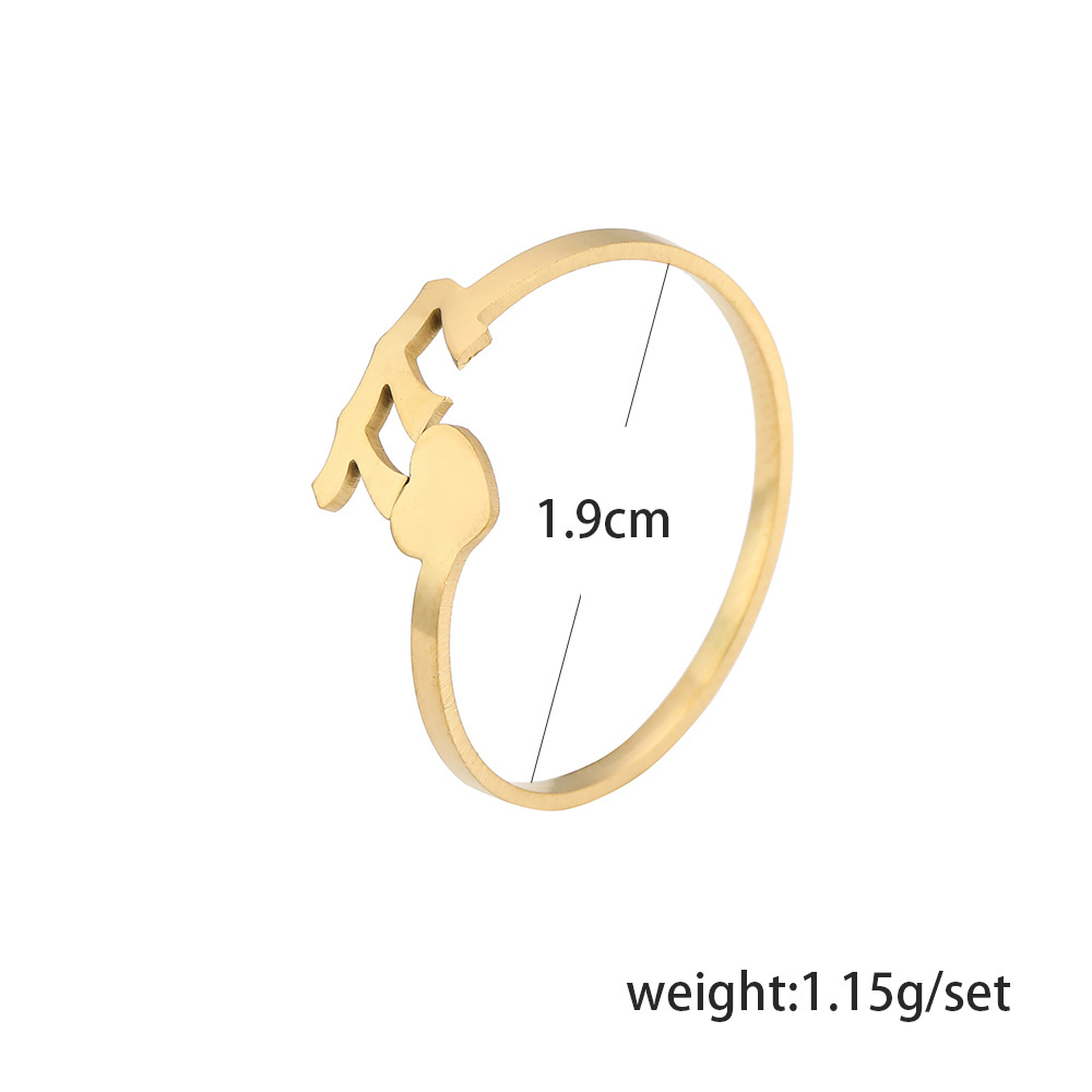 Simple Style Number Alloy Wholesale Open Ring display picture 6