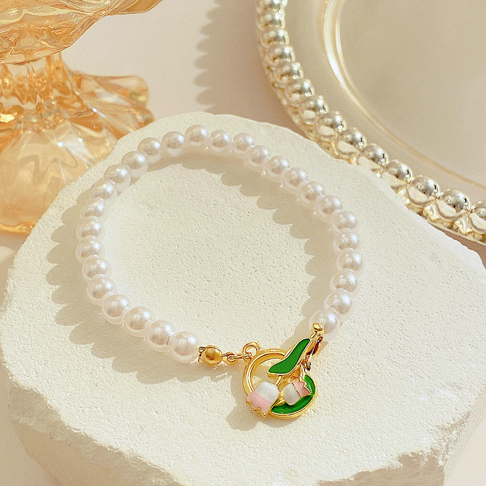 Fairy Style Princess Sweet Tulip Imitation Pearl Alloy Plating Inlay Artificial Crystal Gold Plated Silver Plated Women's Choker display picture 9