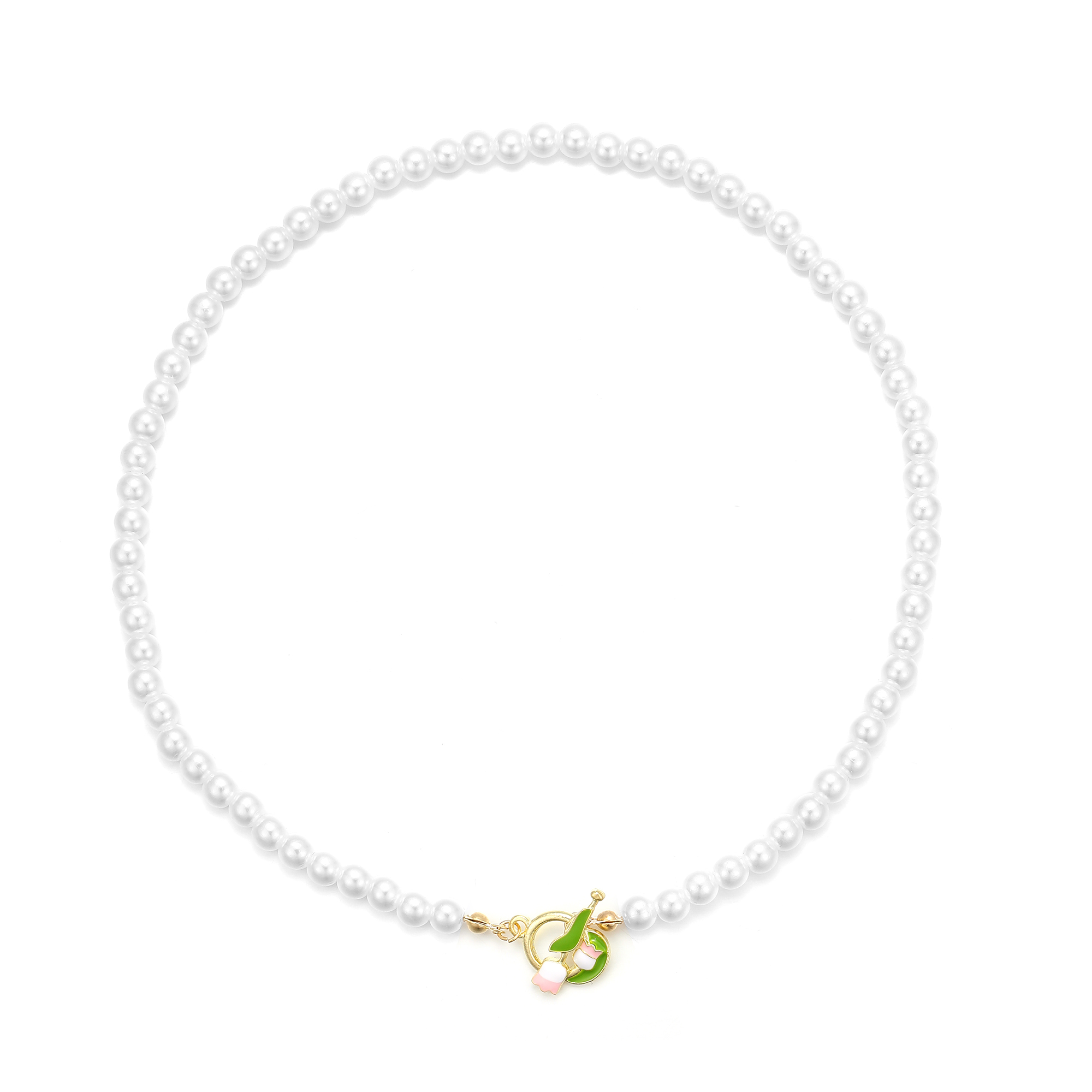 Fairy Style Princess Sweet Tulip Imitation Pearl Alloy Plating Inlay Artificial Crystal Gold Plated Silver Plated Women's Choker display picture 13
