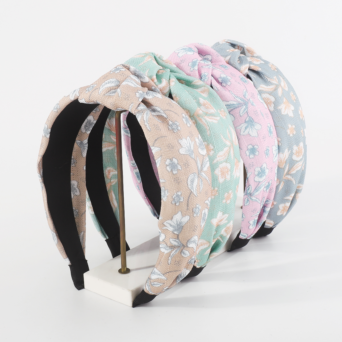 Pastoral Flower Cloth Printing Hair Band display picture 1