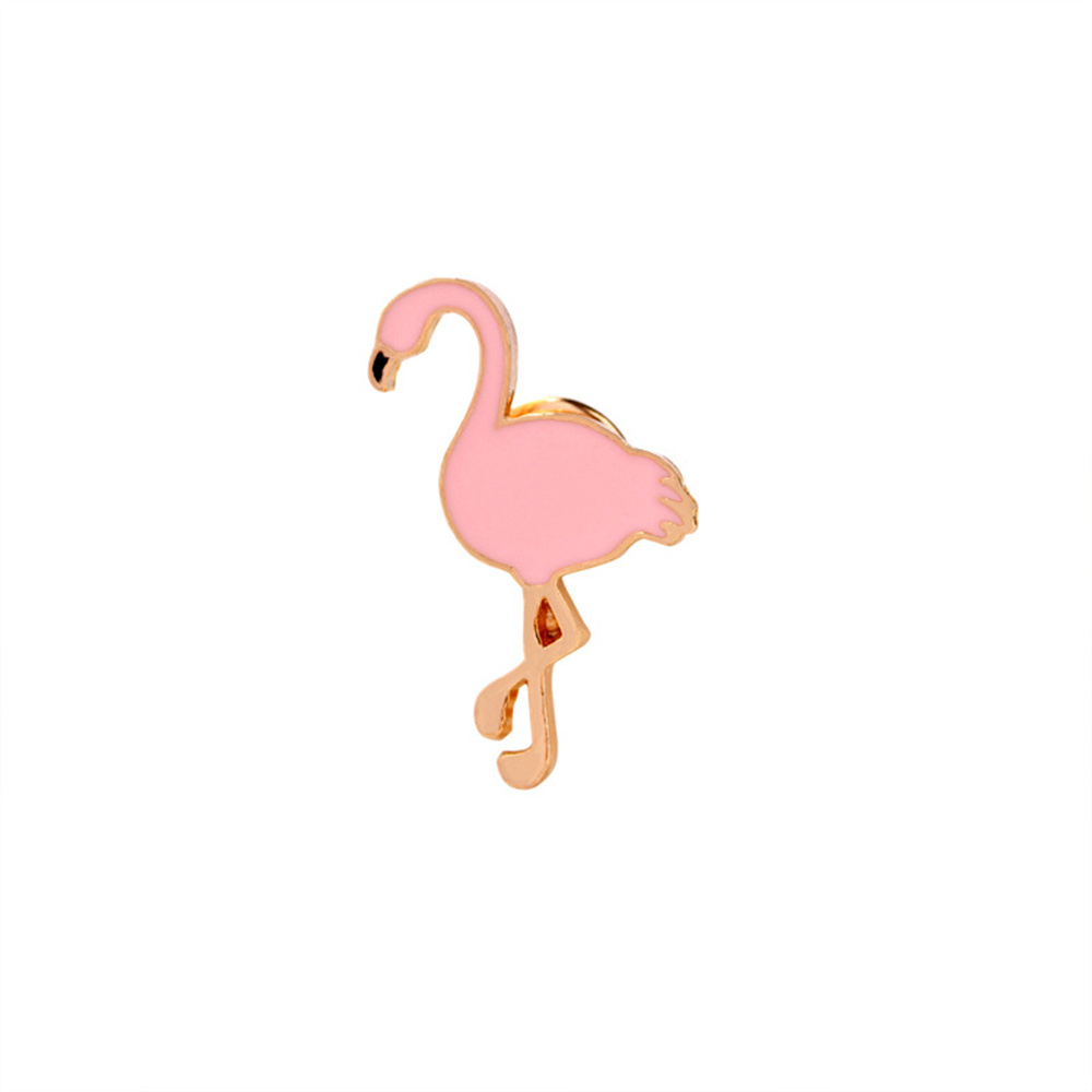 Vacation Coconut Tree Flamingo Heart Shape Alloy Metal Stoving Varnish Unisex Brooches display picture 6