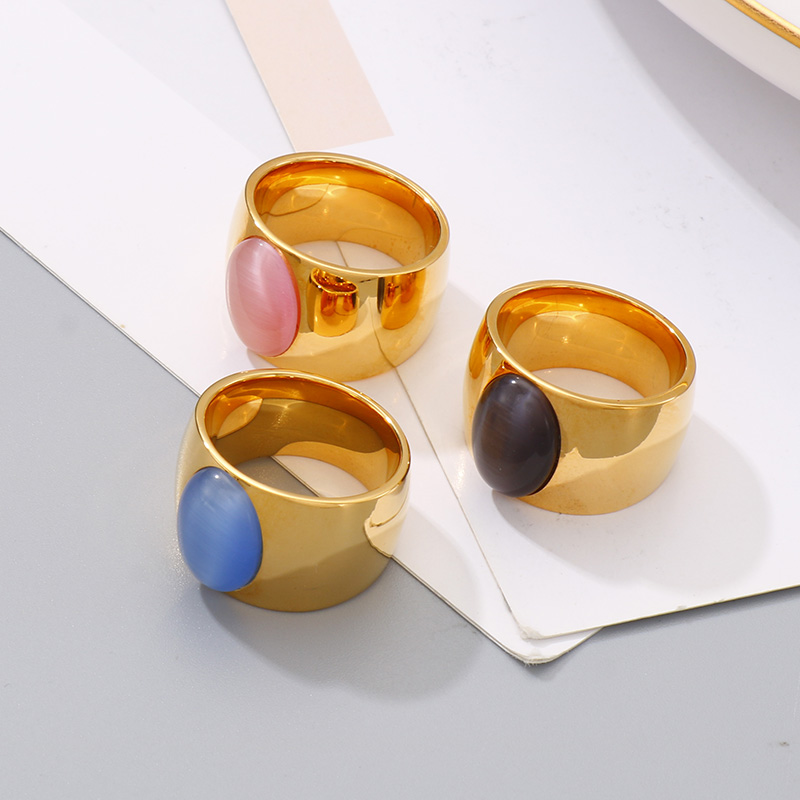 Titanium Steel 18K Gold Plated Simple Style Inlay Round Zircon Rings display picture 7
