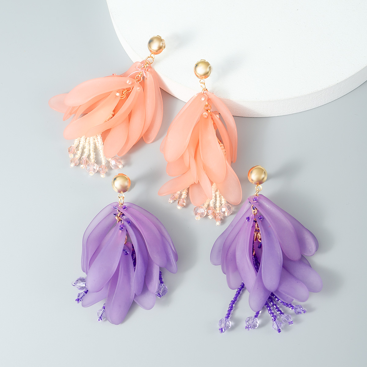 Wholesale Jewelry 1 Pair Casual Flower Plastic Drop Earrings display picture 2