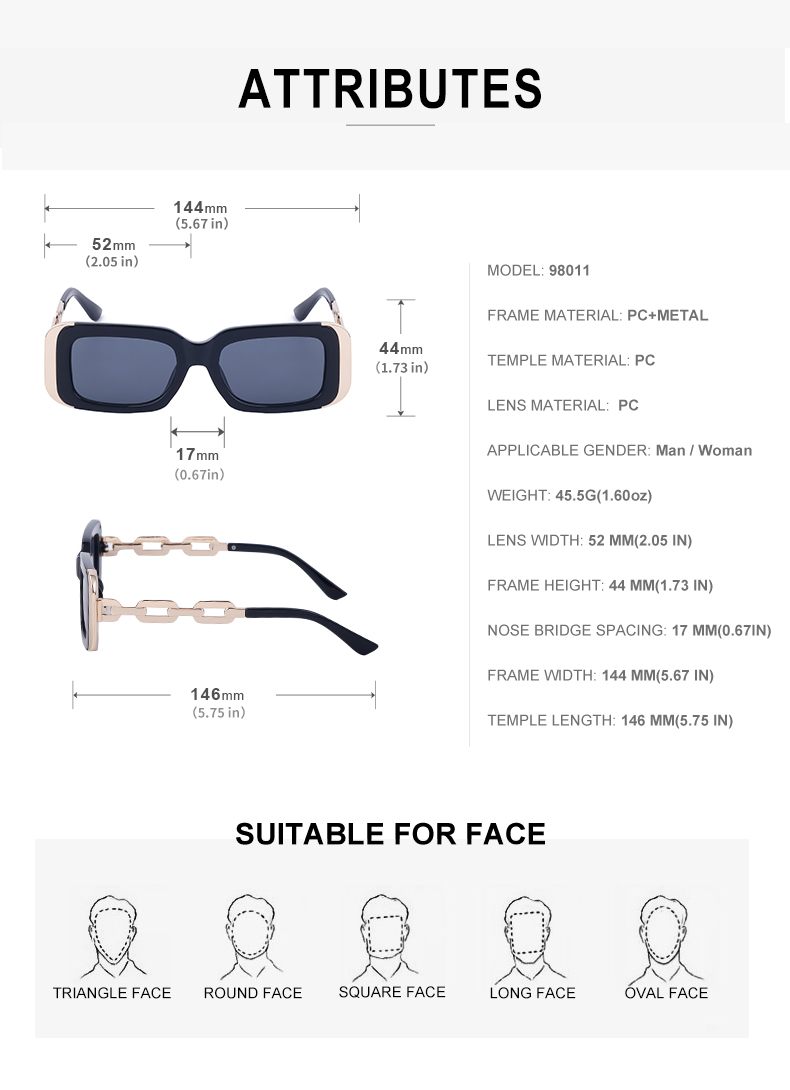 Streetwear Geometric Pc Square Full Frame Women's Sunglasses display picture 5