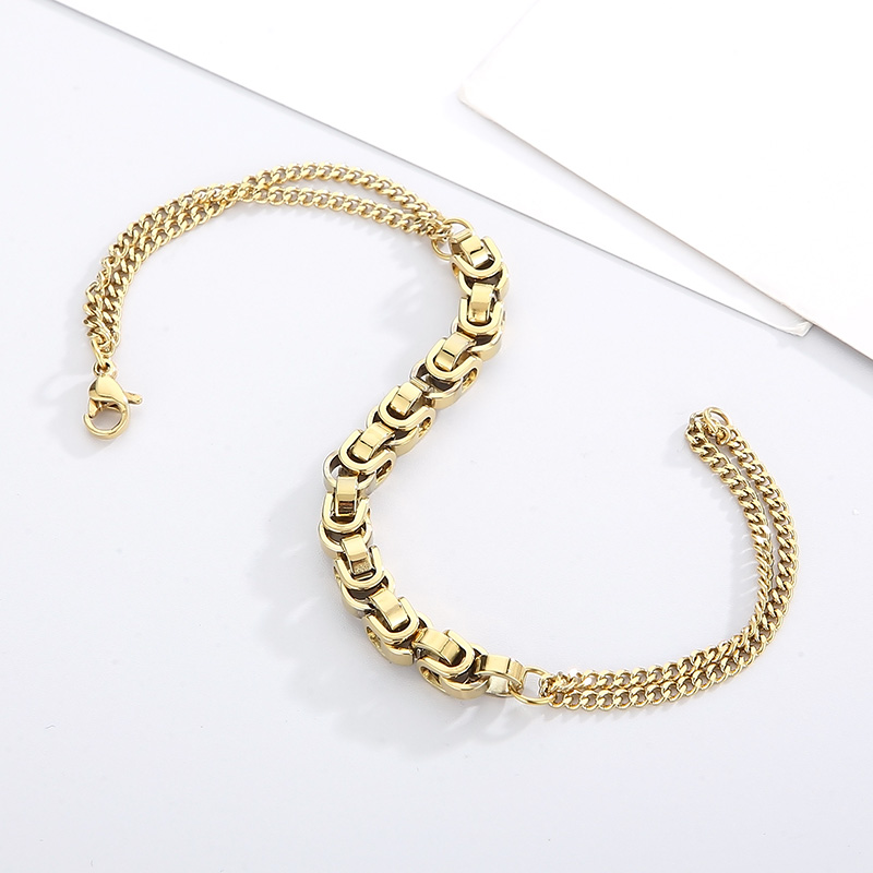 Fashion Solid Color Titanium Steel Plating Titanium Steel 18K Gold Plated Women'S Jewelry Set display picture 3
