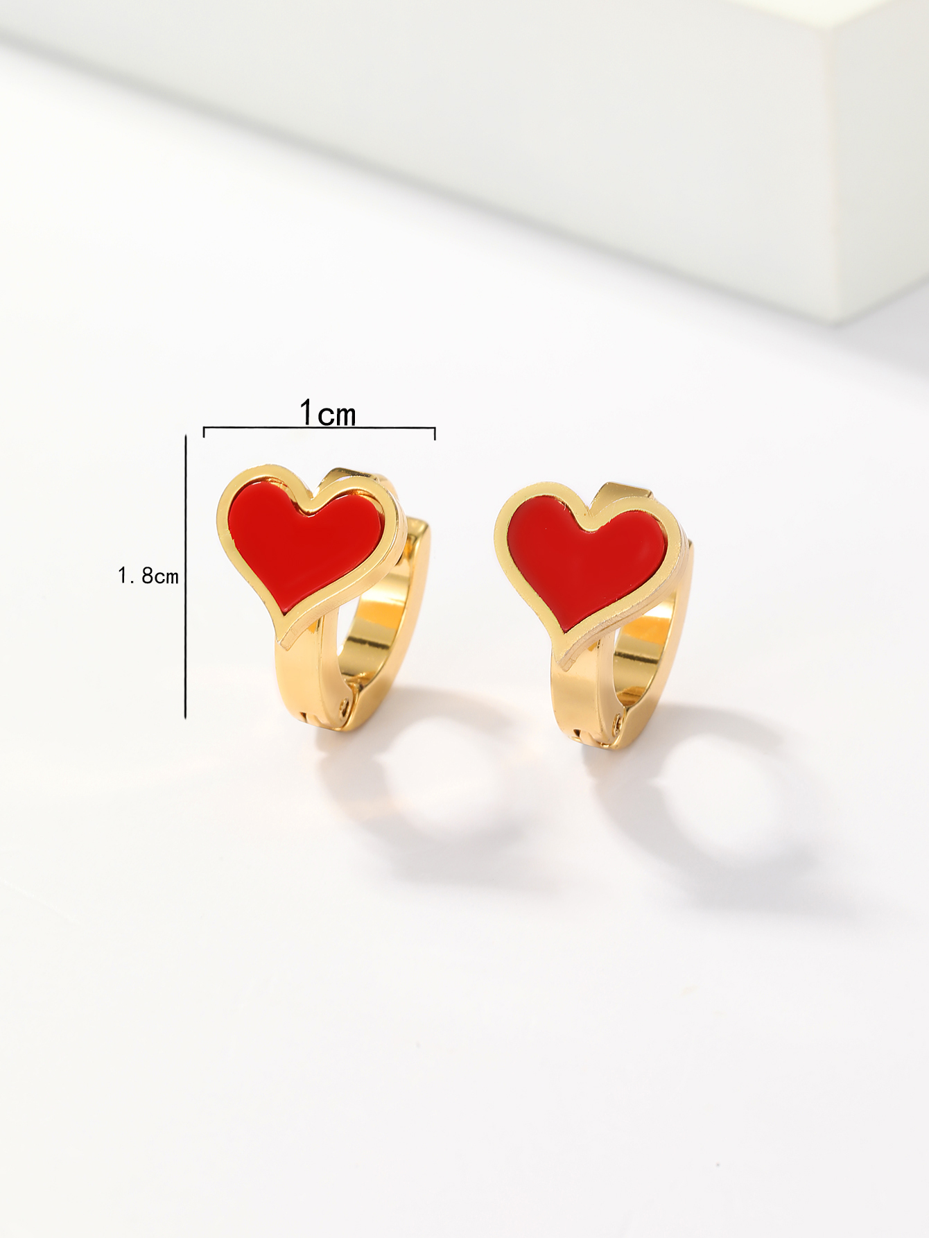 1 Pair Sweet Maple Leaf Heart Shape Butterfly Plating Inlay 201 Stainless Steel Shell 18K Gold Plated Hoop Earrings display picture 20