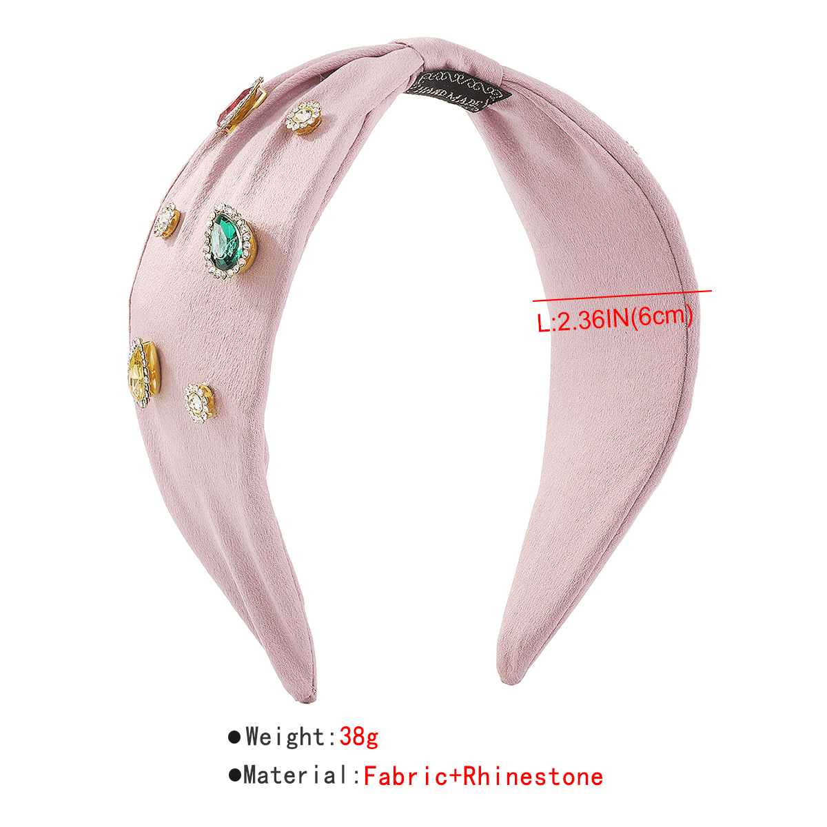 Sweet Water Droplets Knot Cloth Rhinestone Handmade Hair Band display picture 2
