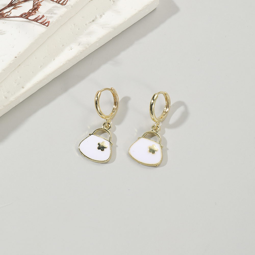 Wholesale Jewelry 1 Pair Korean Style Bag Alloy Drop Earrings display picture 3