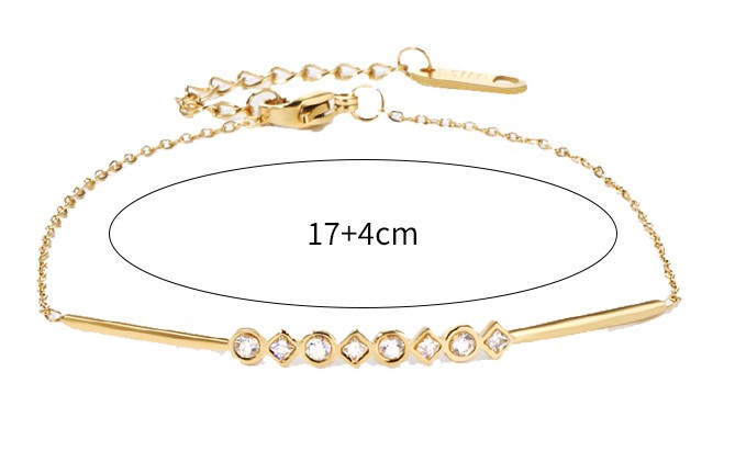 Großhandel Einfacher Stil Einfarbig Titan Stahl Diamant Armbänder display picture 5
