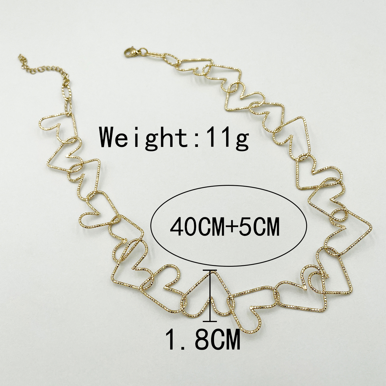 Wholesale Ins Style Heart Shape Stainless Steel Titanium Steel 14k Gold Plated Necklace display picture 4