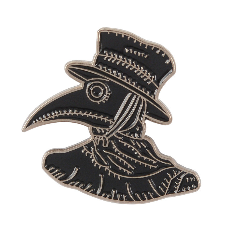 Cartoon Style Crow Bird Alloy Stamping Stoving Varnish Plating Unisex Brooches display picture 13