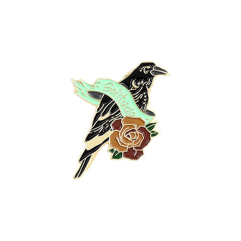 Cartoon Style Crow Bird Alloy Stamping Stoving Varnish Plating Unisex Brooches display picture 14