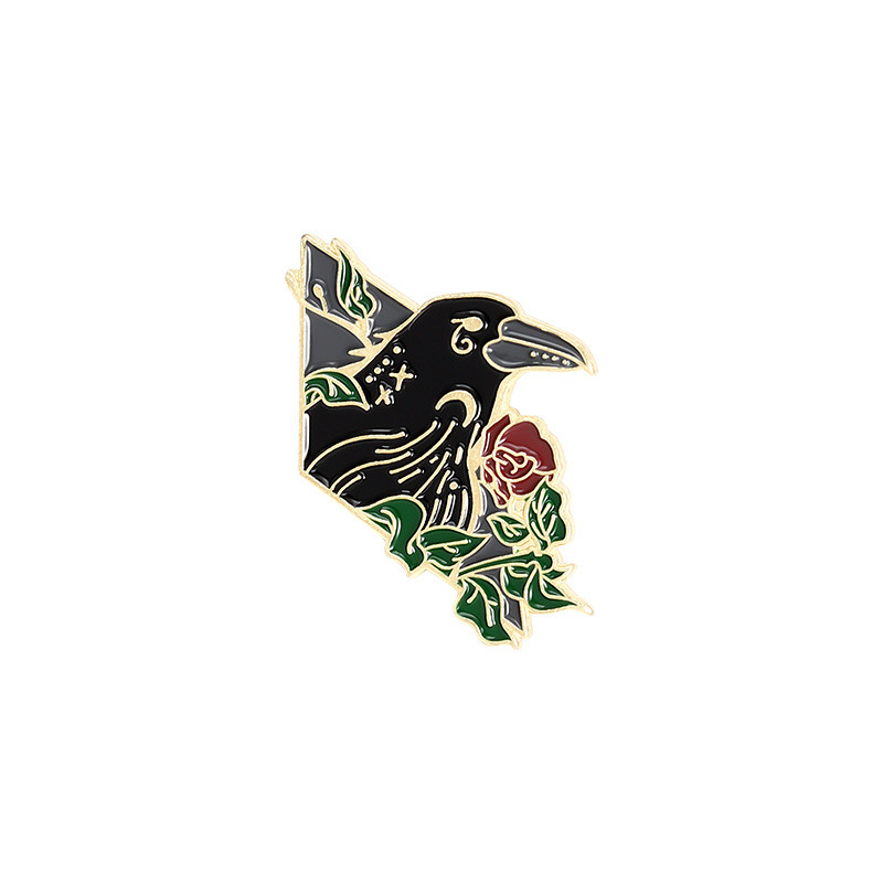 Cartoon Style Crow Bird Alloy Stamping Stoving Varnish Plating Unisex Brooches display picture 16