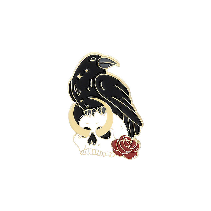 Cartoon Style Crow Bird Alloy Stamping Stoving Varnish Plating Unisex Brooches display picture 21