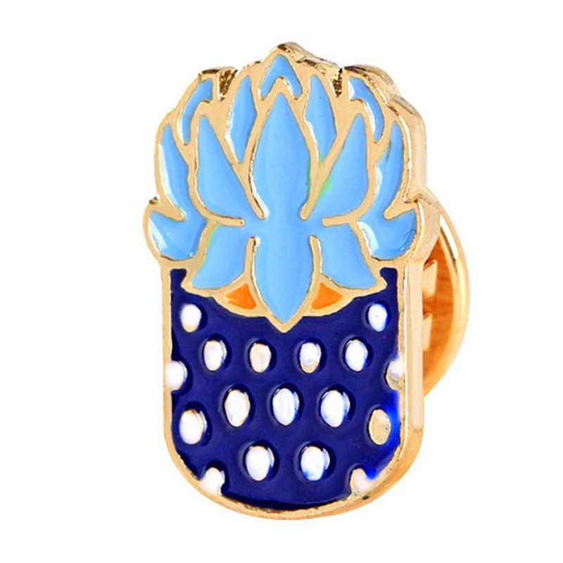 Cartoon Style Cactus Plant Alloy Stamping Stoving Varnish Plating Kid's Women's Brooches display picture 26