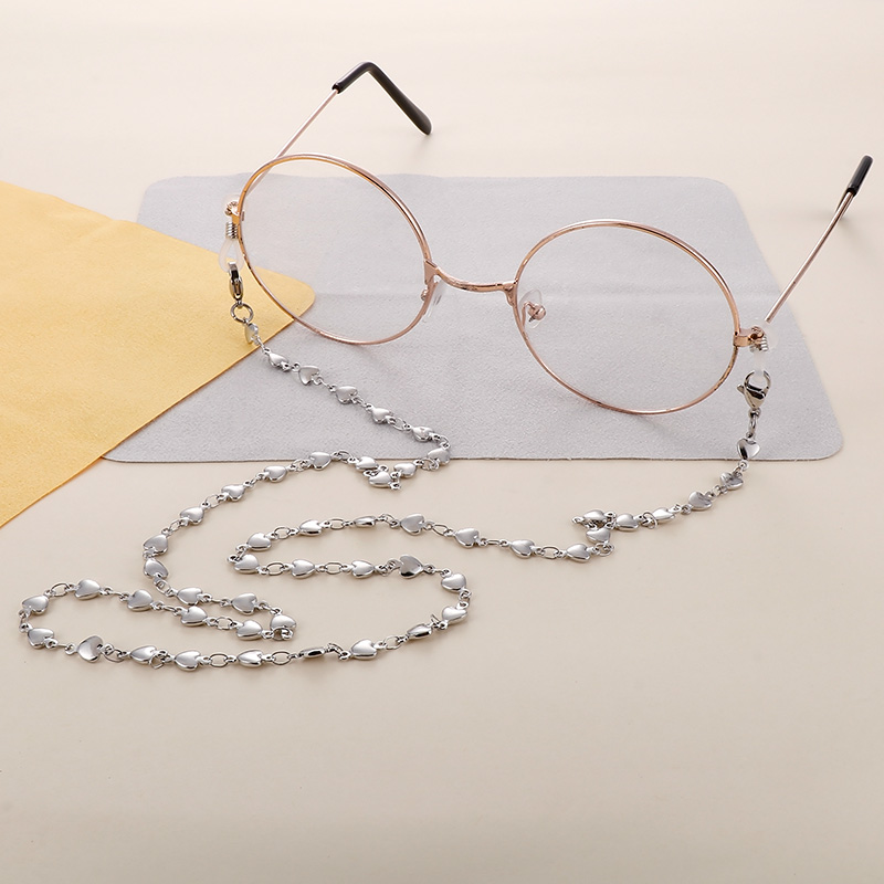 Elegant Heart Shape Stainless Steel Women's Glasses Chain display picture 2