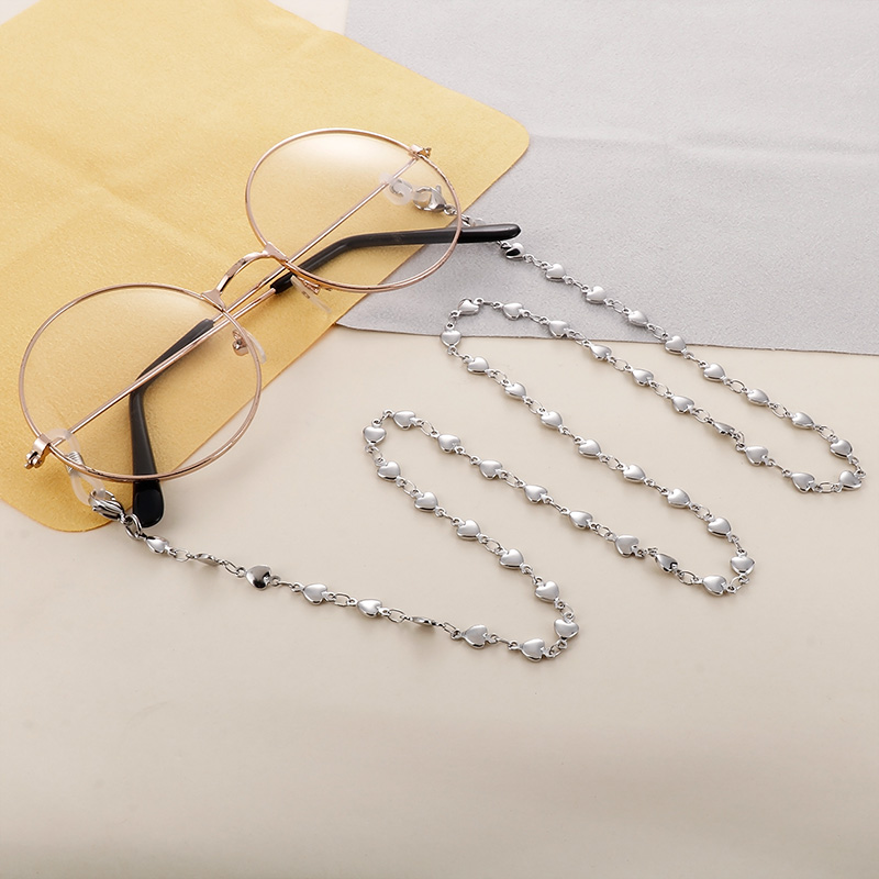 Elegant Heart Shape Stainless Steel Women's Glasses Chain display picture 7