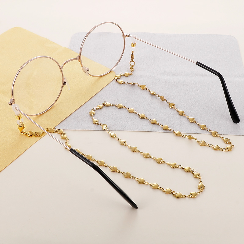 Elegant Heart Shape Stainless Steel Women's Glasses Chain display picture 9