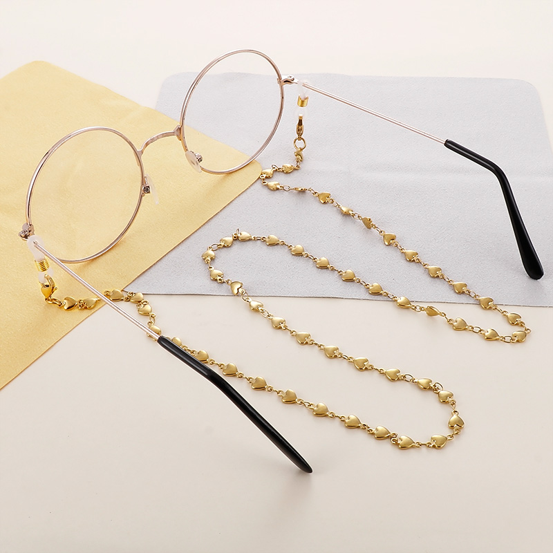 Fashion Heart Shape Stainless Steel Women's Glasses Chain display picture 2