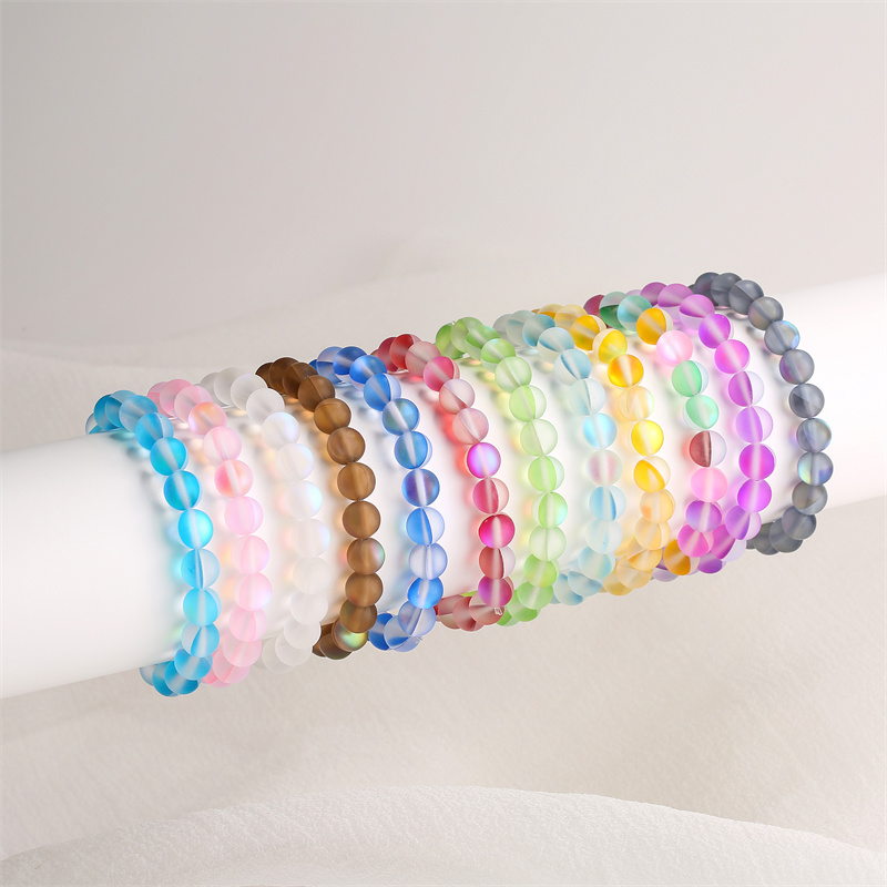 Simple Style Multicolor Moonstone Beaded Bracelets display picture 2