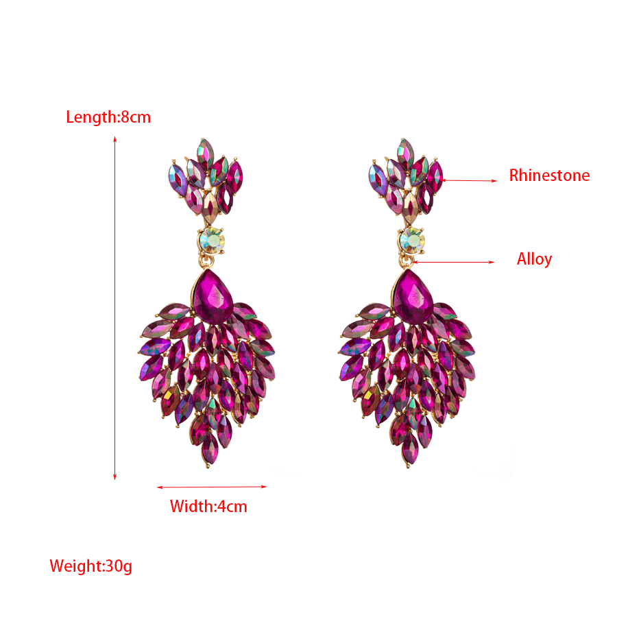 Baroque Style Shiny Water Droplets Alloy Plating Inlay Rhinestones Glass Gold Plated Women's Drop Earrings display picture 1