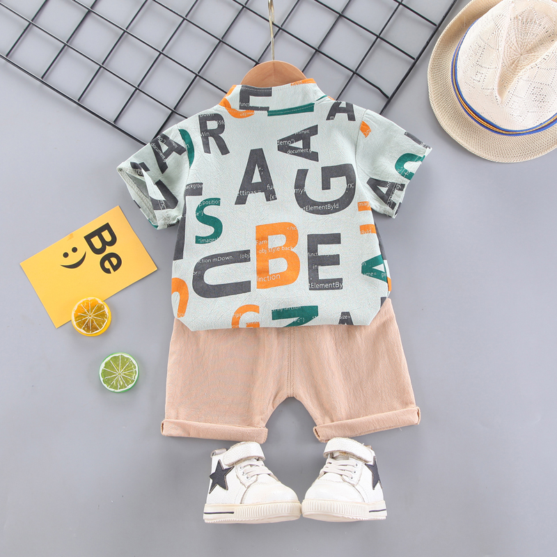 Casual Letter Cotton Polyester Boys Clothing Sets display picture 6