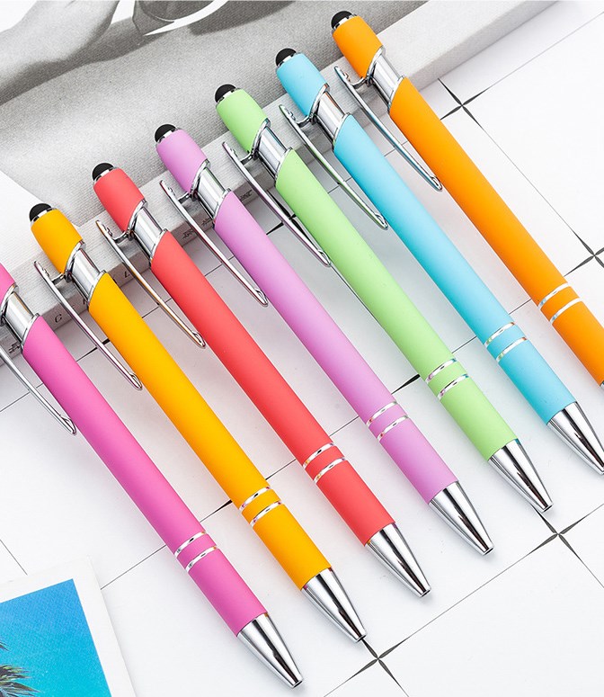 Simple Solid Color Touch Screen Ballpoint Pen display picture 1