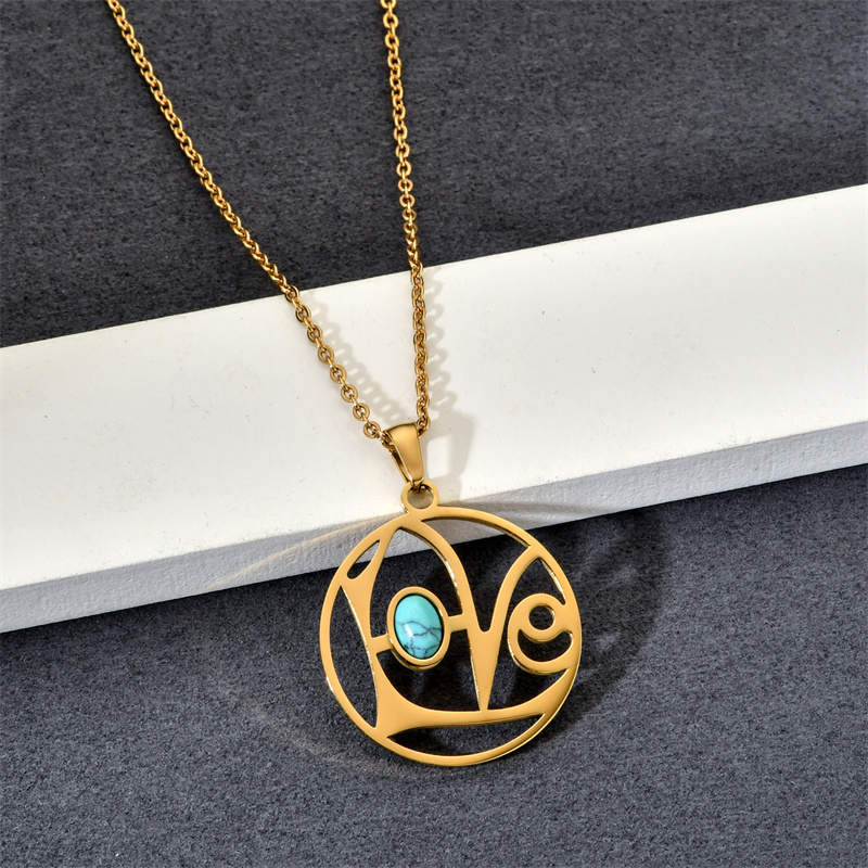 304 Stainless Steel Casual Simple Style Plating Life Tree Pendant Necklace display picture 1