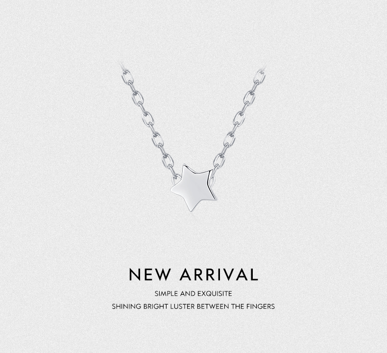 Cute Star Sterling Silver Plating Silver Plated Necklace display picture 2