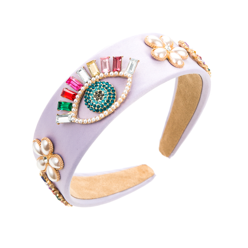 Baroque Style Eye Cloth Inlay Rhinestones Glass Pearl Hair Band 1 Piece display picture 6