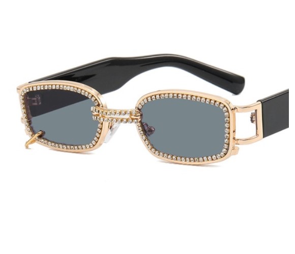 Streetwear Geometric Resin Square Diamond Full Frame Women's Sunglasses display picture 3