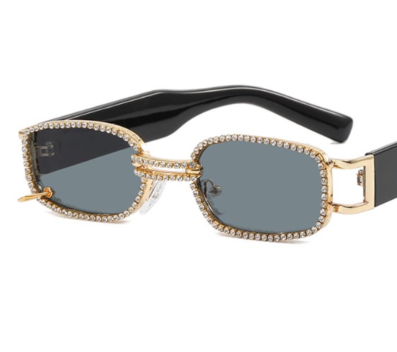 Streetwear Geometric Resin Square Diamond Full Frame Women's Sunglasses display picture 2