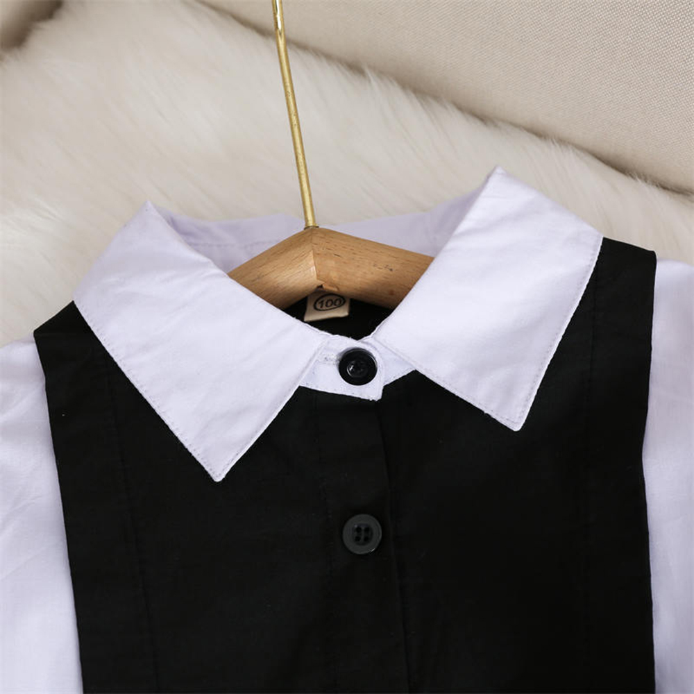 Casual Color Block Patchwork Cotton Girls Dresses display picture 6