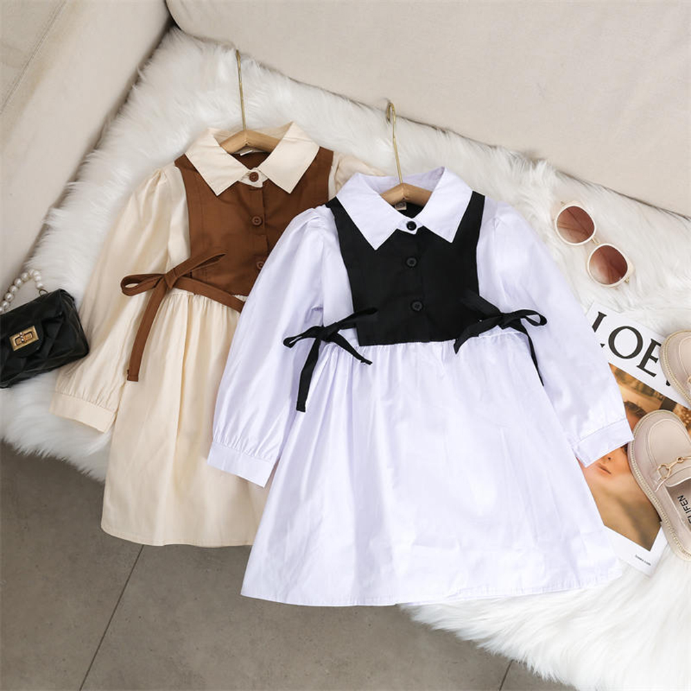 Casual Color Block Patchwork Cotton Girls Dresses display picture 9